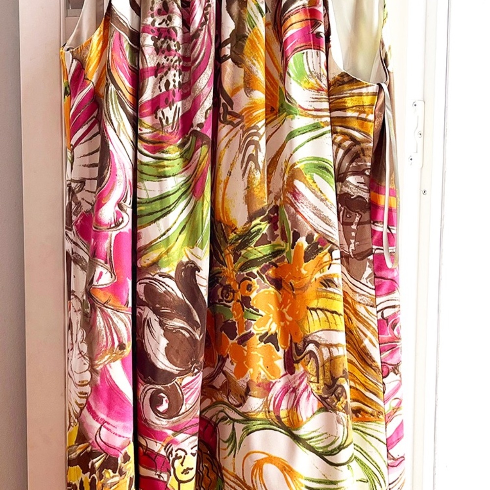 Taylor Women's Dress Tie around the neck Multicolor Sleeveless Size 10